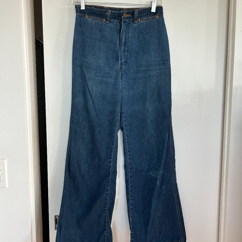 Vintage 70s Western Wide-Leg Wrangler Jeans (27)